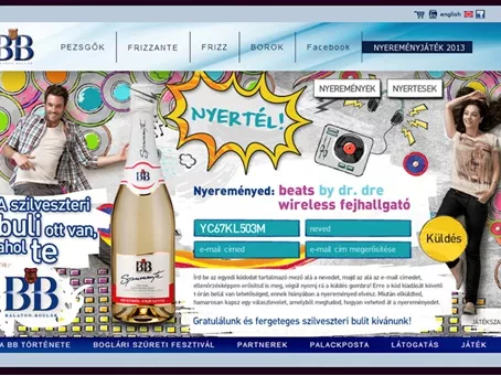 Online kaparós sorsjegy a BB Pezsgőnek