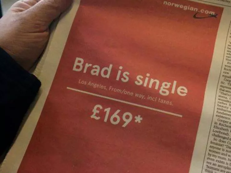 Extra gyorsan reagált Jolie-ék válására a Norwegian Airlines