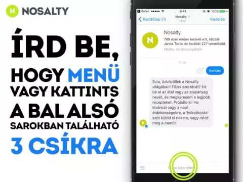 Messengeren küld recepteket a Nosalty