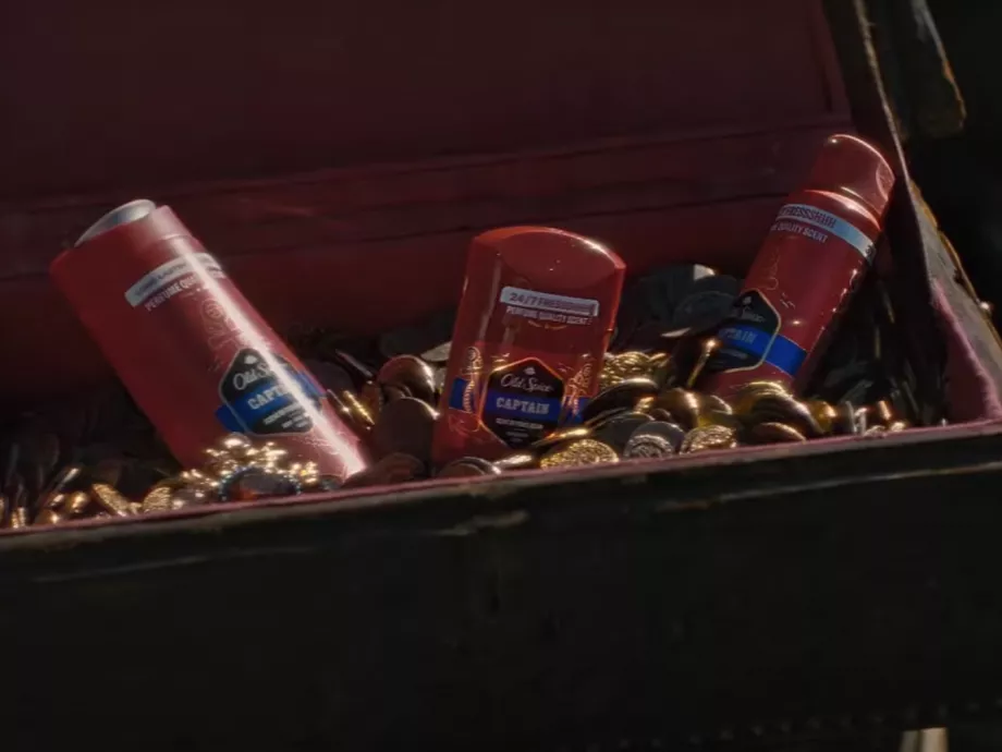 Az Old Spice egyik legnépszerűbb illata A Karib-tenger kalózai filmek által inspirált reklámot kapott