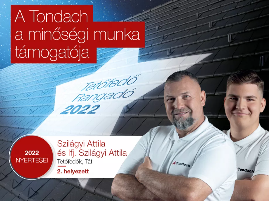 Óriásplakáton szerepelnek az ország legjobb tetőfedői